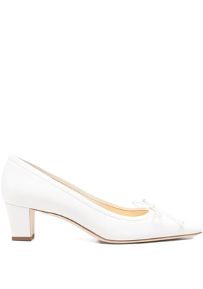 Manolo Blahnik Materbal bow pumps - White