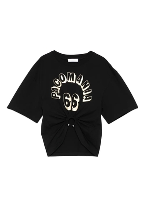 Rabanne ring-detail T-shirt - Black