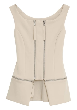 Gloria Coelho double-zipper top - Neutrals
