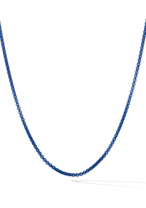 David Yurman sterling silver Box Chain necklace (2.7mm) - Blue