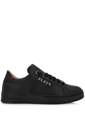 Philipp Plein logo-print nappa leather sneakers - Black