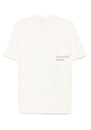 Universal Works logo-print T-shirt - Neutrals