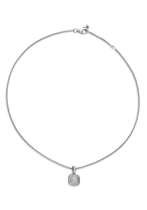 David Yurman sterling silver Petite Albion diamond pendant necklace (7mm)