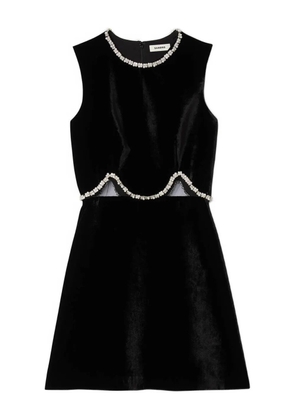 SANDRO Maryline embellished cut-out mini dress - Black