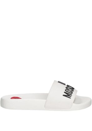 Love Moschino logo slides - White