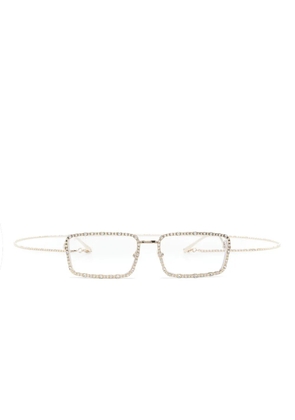 Gucci Eyewear rectangle-frame sunglasses - Gold