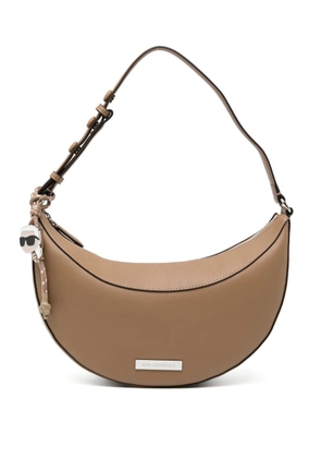 Karl Lagerfeld Ikon Smooth Halfmoon shoulder bag - Brown