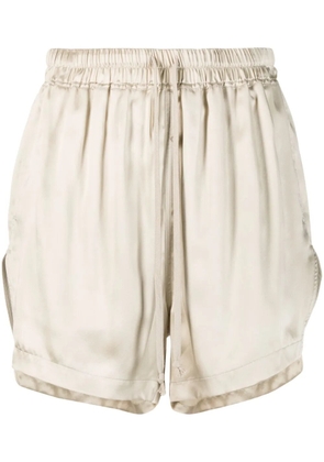 Rick Owens drawstring silk shorts - Neutrals