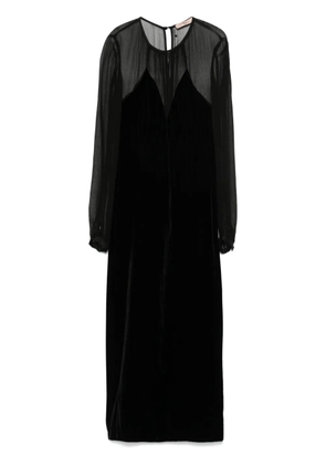 TWINSET velvet midi coat - Black