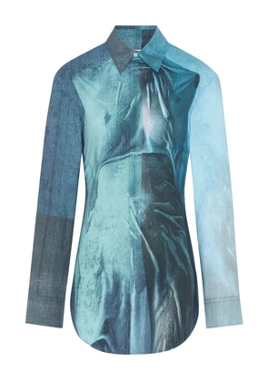 Jean Paul Gaultier The Water printed buttoned shirt - Blue