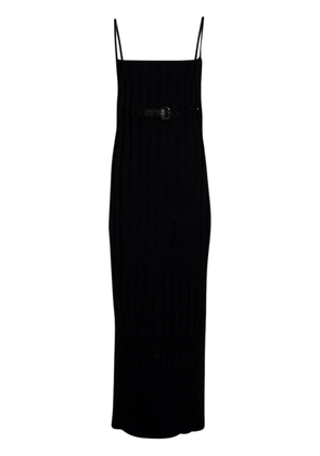 Alexander Wang belted ribbed-knit dress - Black