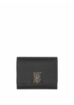 Burberry monogram grained leather wallet - Black