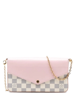 Louis Vuitton Pre-Owned 2019 Damier Azur Calfskin Pochette Felicie crossbody bag - Pink
