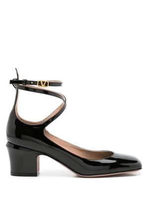 Valentino Garavani 60mm Tan-Go patent-leather pumps - Black