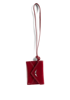 Zadig&Voltaire Love Message leather pouch charm - Red