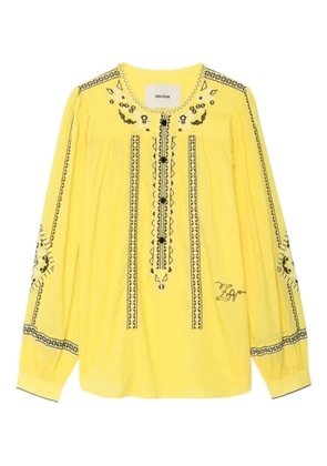 Zadig&Voltaire Tigy embroidered tunic - Yellow
