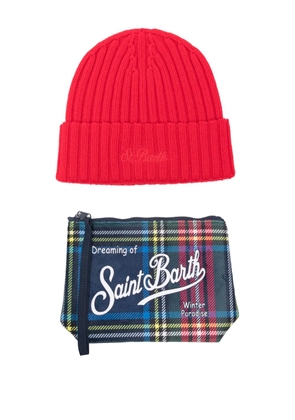 MC2 Saint Barth Wengen beanie hat set - Red