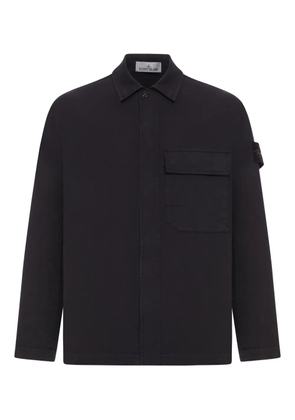 Stone Island chest pocket badge overshirt - Black