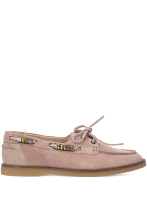 PINKO lace-up suede loafers