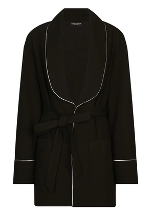 Dolce & Gabbana KIM DOLCE&GABBANA belted pajama shirt - Black