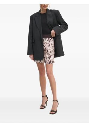 LIU JO animal-print elasticated shorts - Neutrals