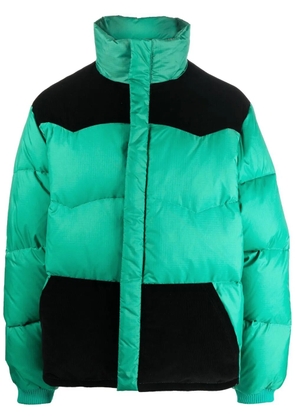 Marni colour-block feather-down jacket - Green