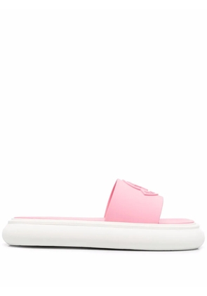 Moncler Jeanne logo-embossed slides - Pink