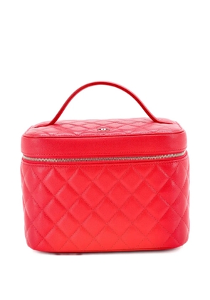 CHANEL Pre-Owned Classic Vanity Case Quilted Caviar Medium pouch - Red