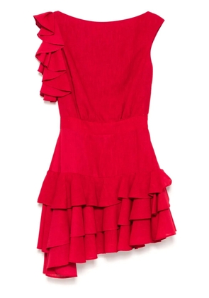 Saiid Kobeisy ruffled short dress - Red