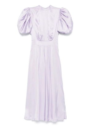 ROTATE BIRGER CHRISTENSEN satin puff midi dress - Purple