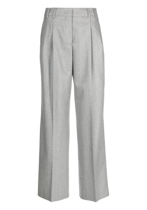 Peserico herringbone-pattern wide-leg trousers - Grey