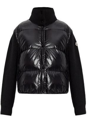 Moncler padded wool cardigan - Black