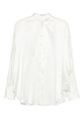 Brunello Cucinelli band-collar blouse - Neutrals