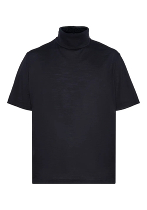 Low Brand turtleneck short-sleeve sweater - Blue