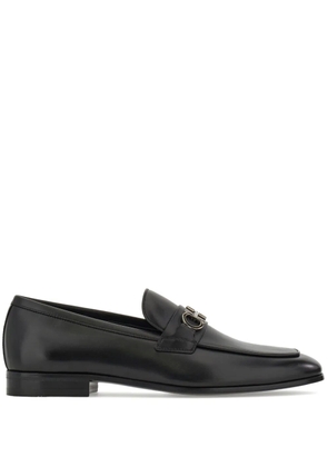 Ferragamo Gancini-plaque loafers - Black