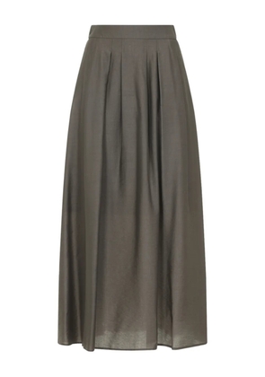 Peserico pleated-detail midi skirt - Brown