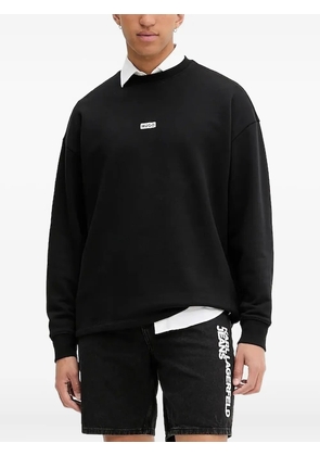 HUGO logo-print crew-neck sweatshirt - Black