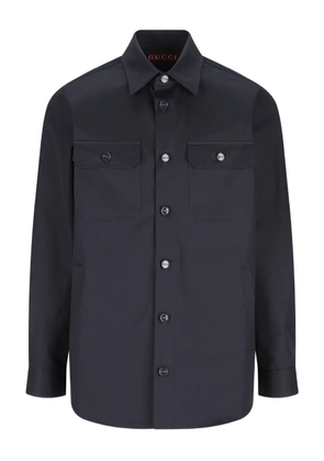 Gucci GG-motif long-sleeve shirt - Blue