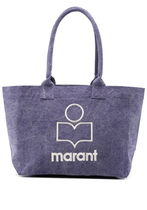 ISABEL MARANT small Yenki logo-embroidered tote bag - Purple
