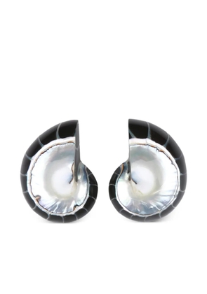 JULIETTA Nautilus shell earrings - Black