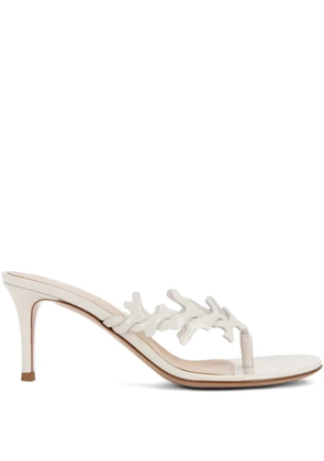 Gianvito Rossi leaf stiletto mules - White