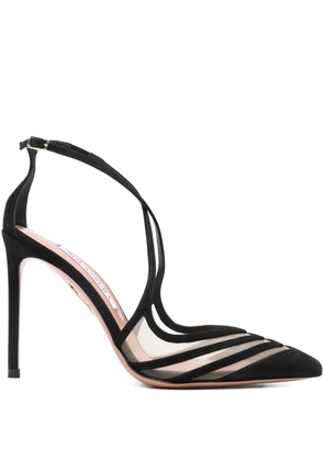 Aquazzura point toe strap heels - Black