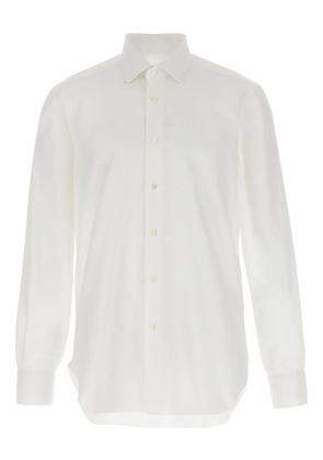 Barba honeycomb-knit shirt - White