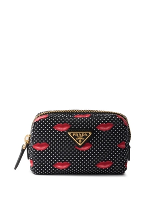 Prada triangle-logo make up bag - Black