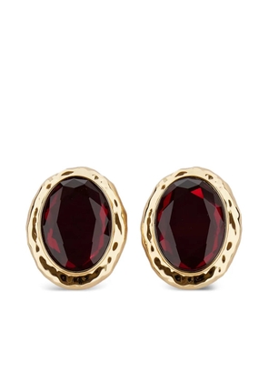 Self-Portrait oval-shape earrings - Gold