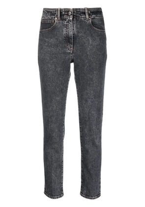 Peserico stonewashed mid-rise skinny jeans - Grey
