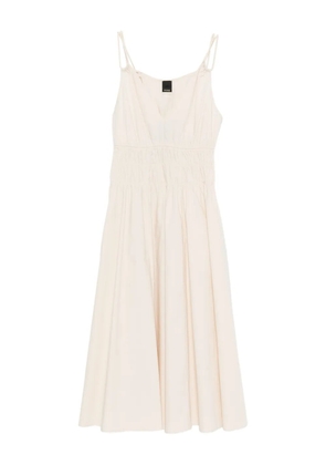 PINKO Amie gathered midi dress - Neutrals