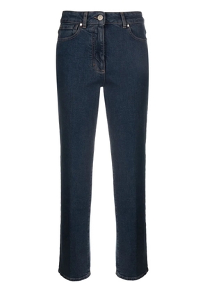 Peserico logo-appliqué straight-cut jeans - Blue