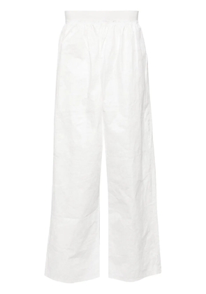 Hed Mayner crinkled wide-leg trousers - White