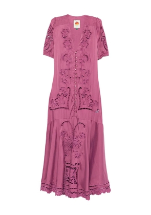 FARM Rio floral button maxi dress - Pink